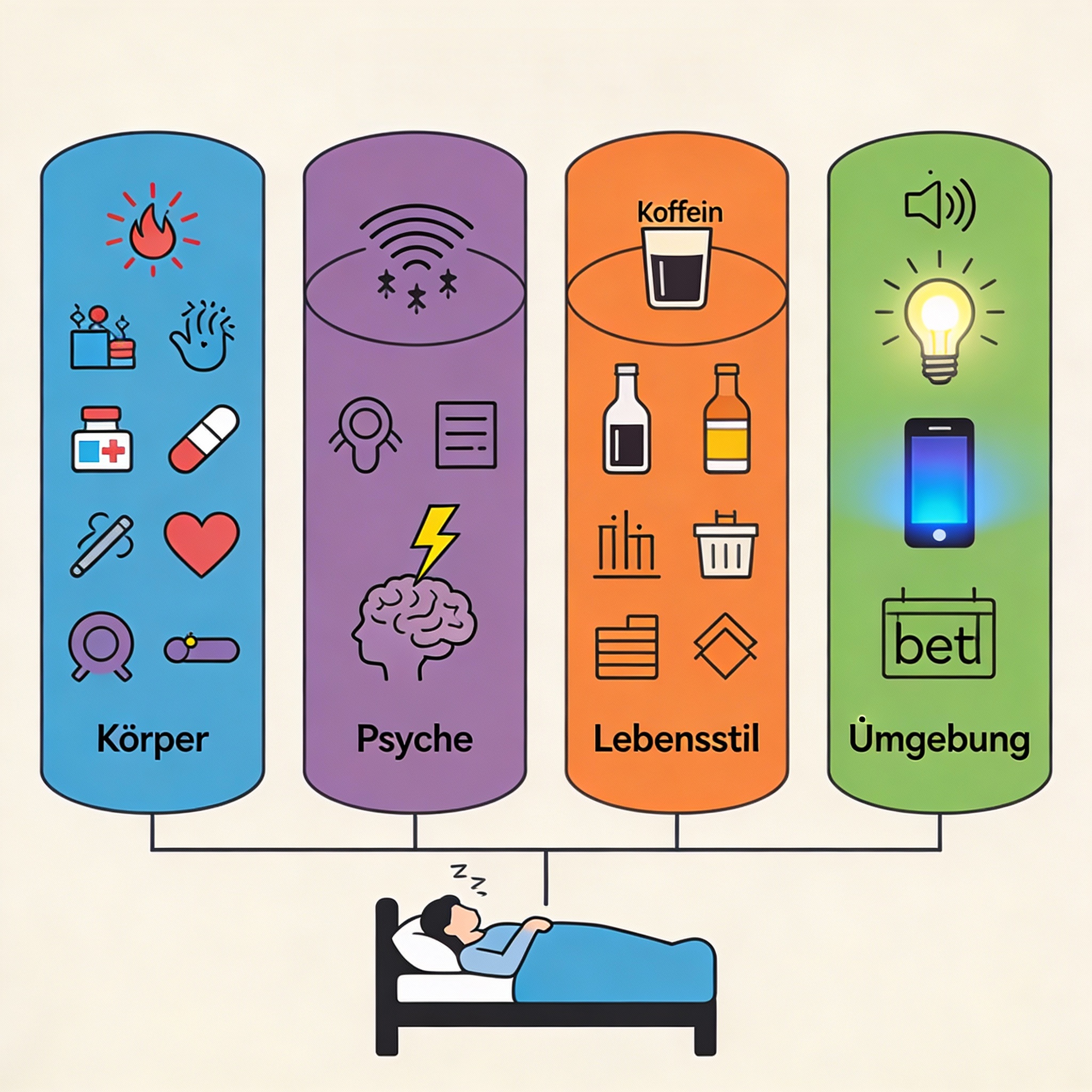 Ursachen von Schlafstörungen – Grafik