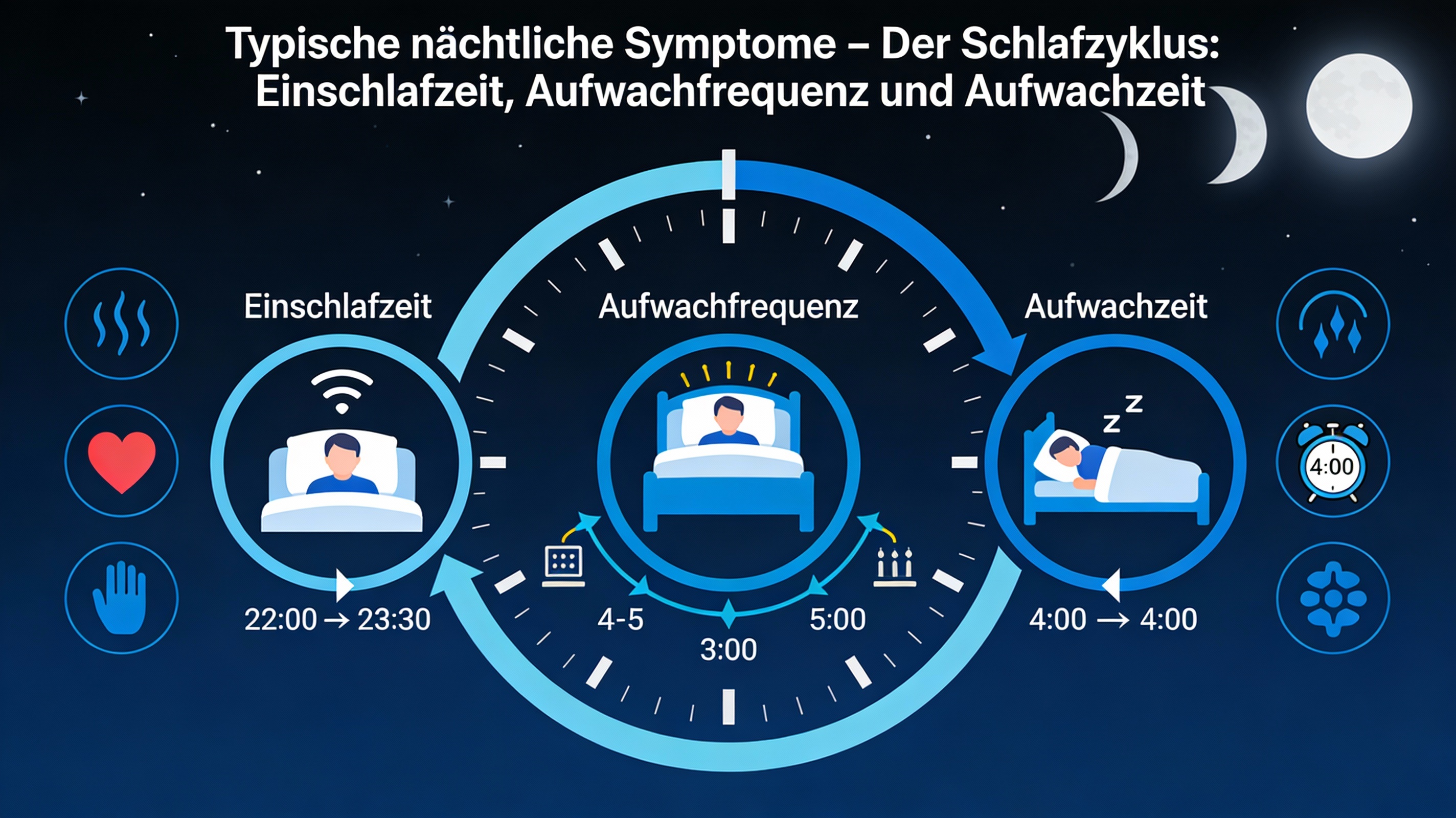 Symptome von Schlafstörungen