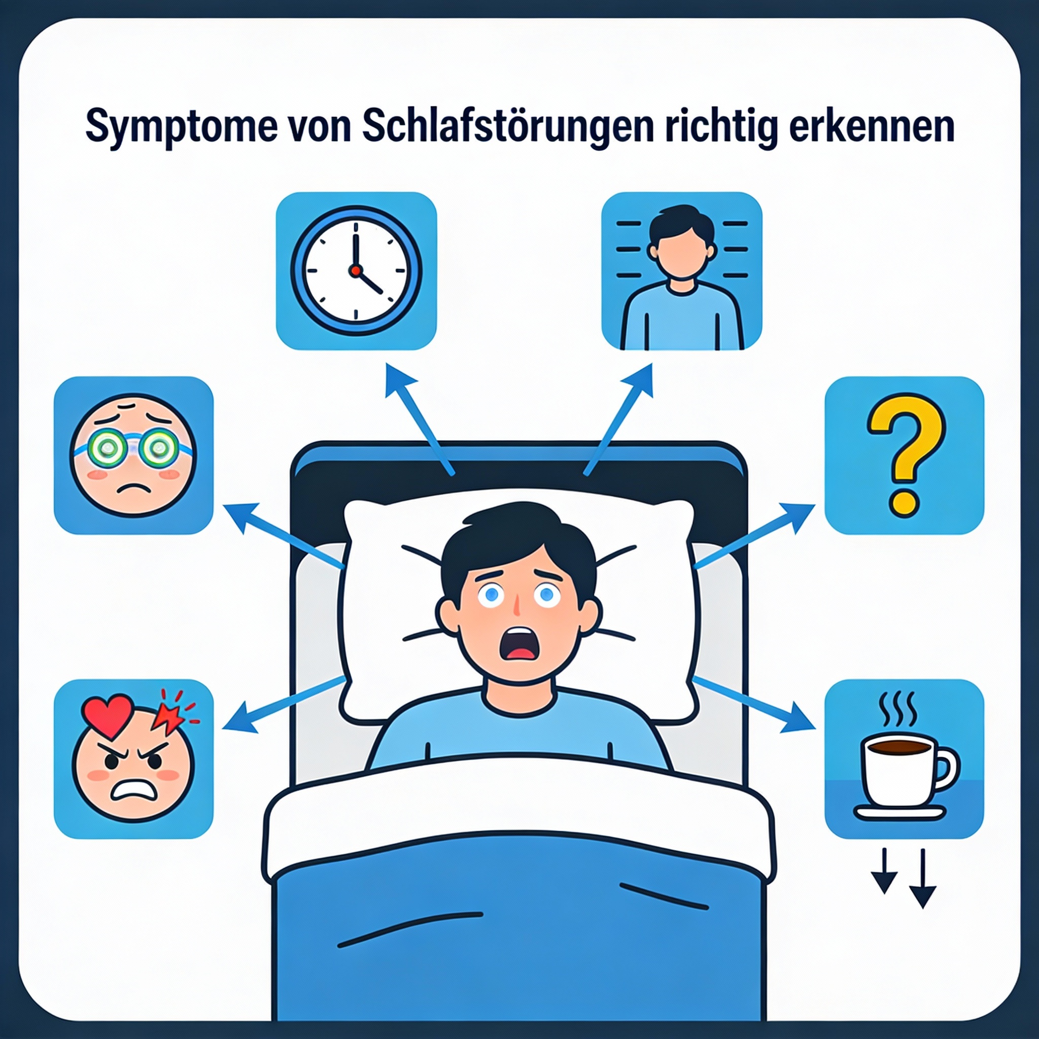 Symptome von Schlafstörungen